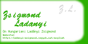 zsigmond ladanyi business card